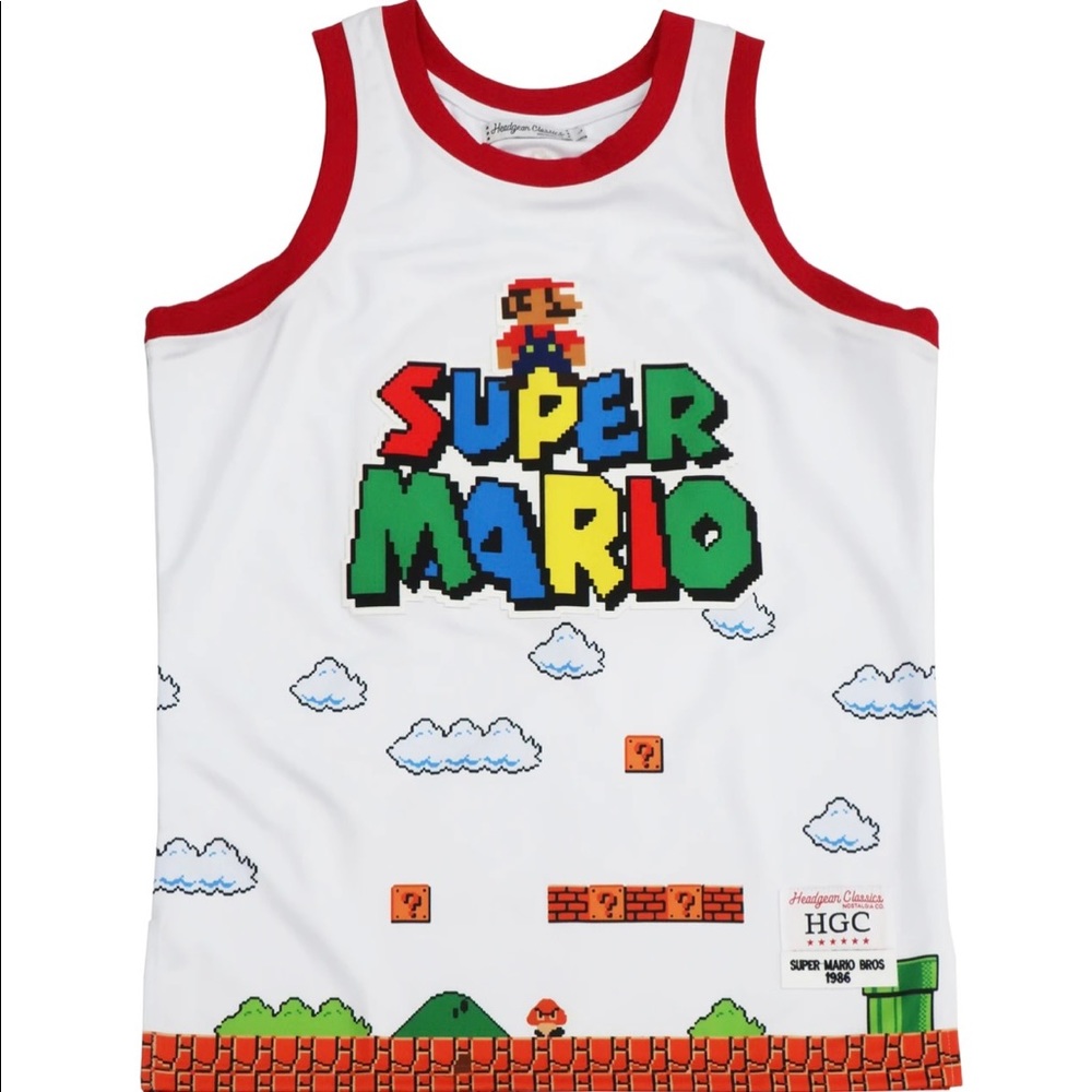 Super Mario headgear classics basketball Jersey